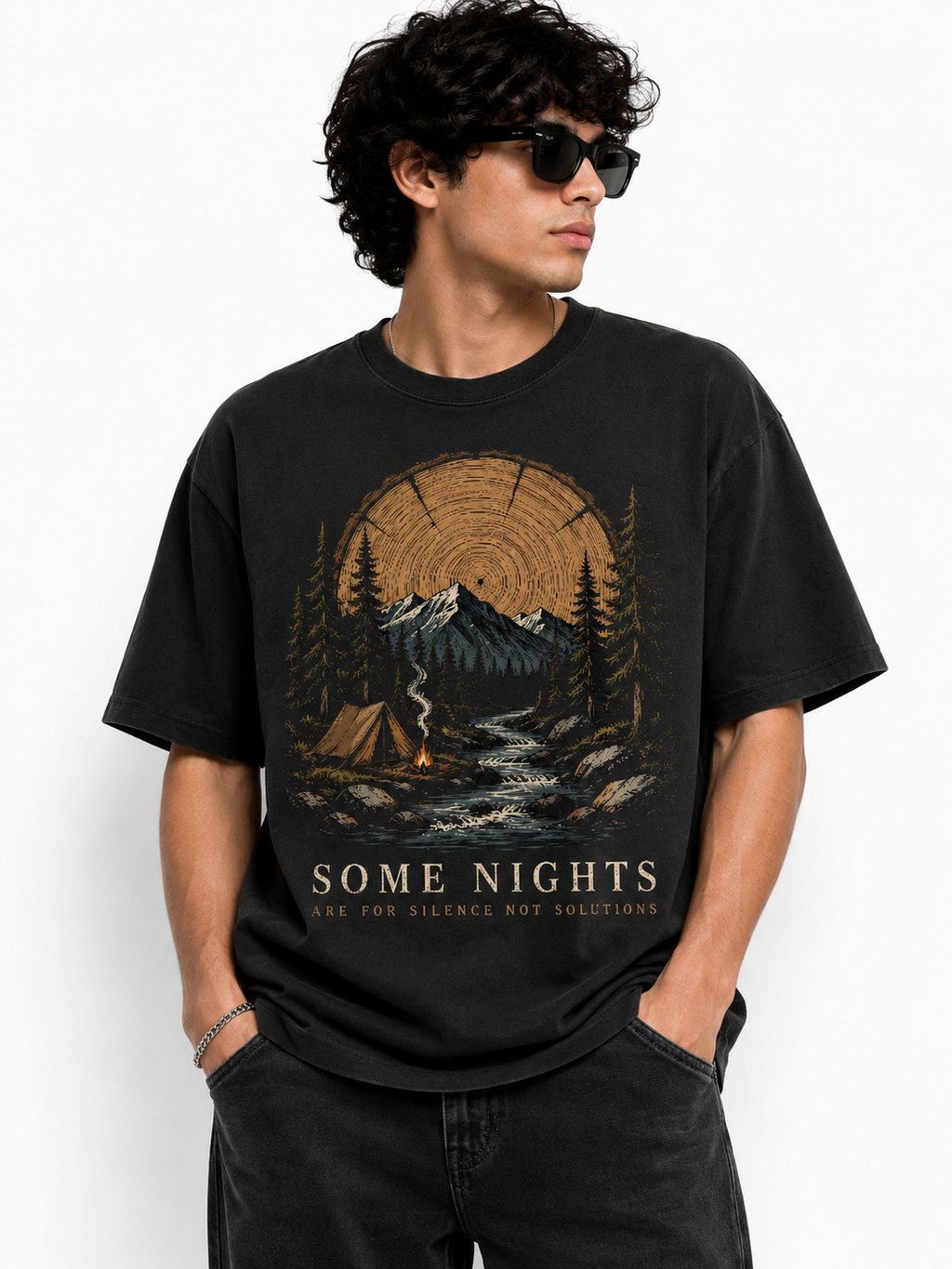 Black oversized (Sun at night tshirt)