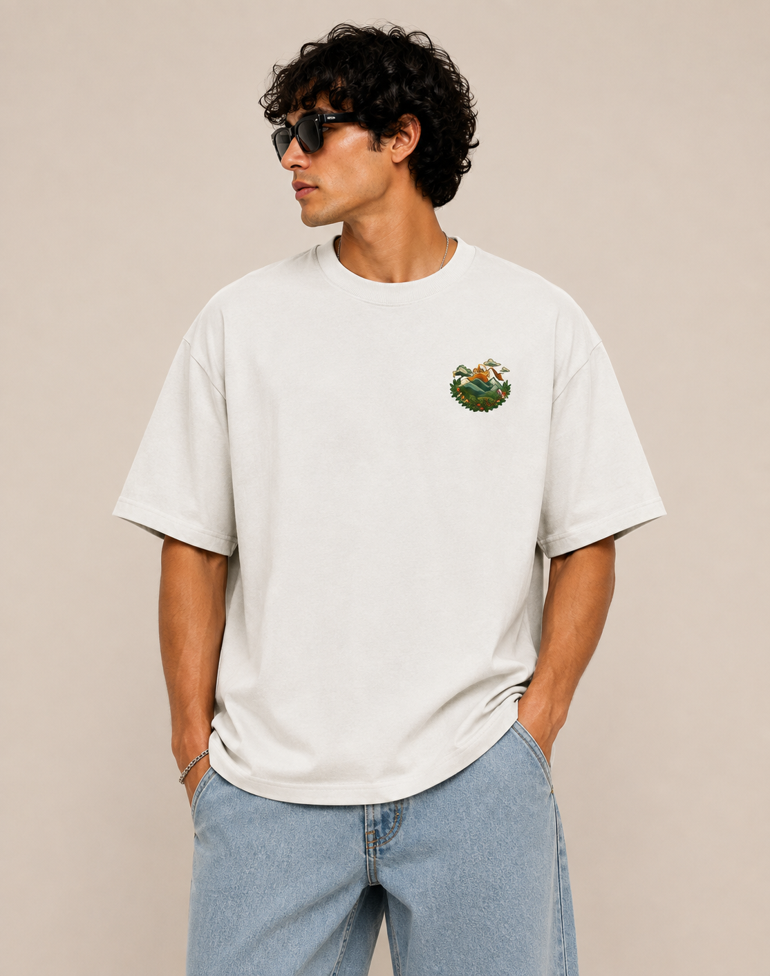 Off white oversized(Prakriti is life)