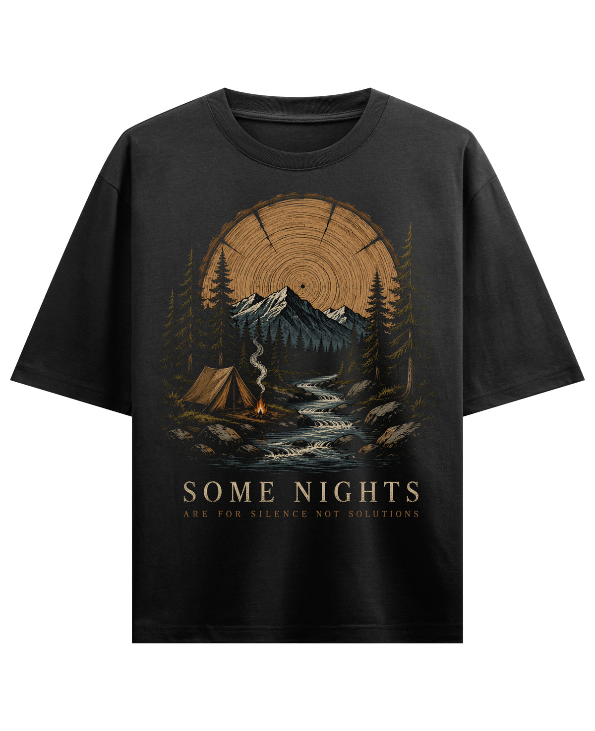 Black Oversized T-shirt Front Design