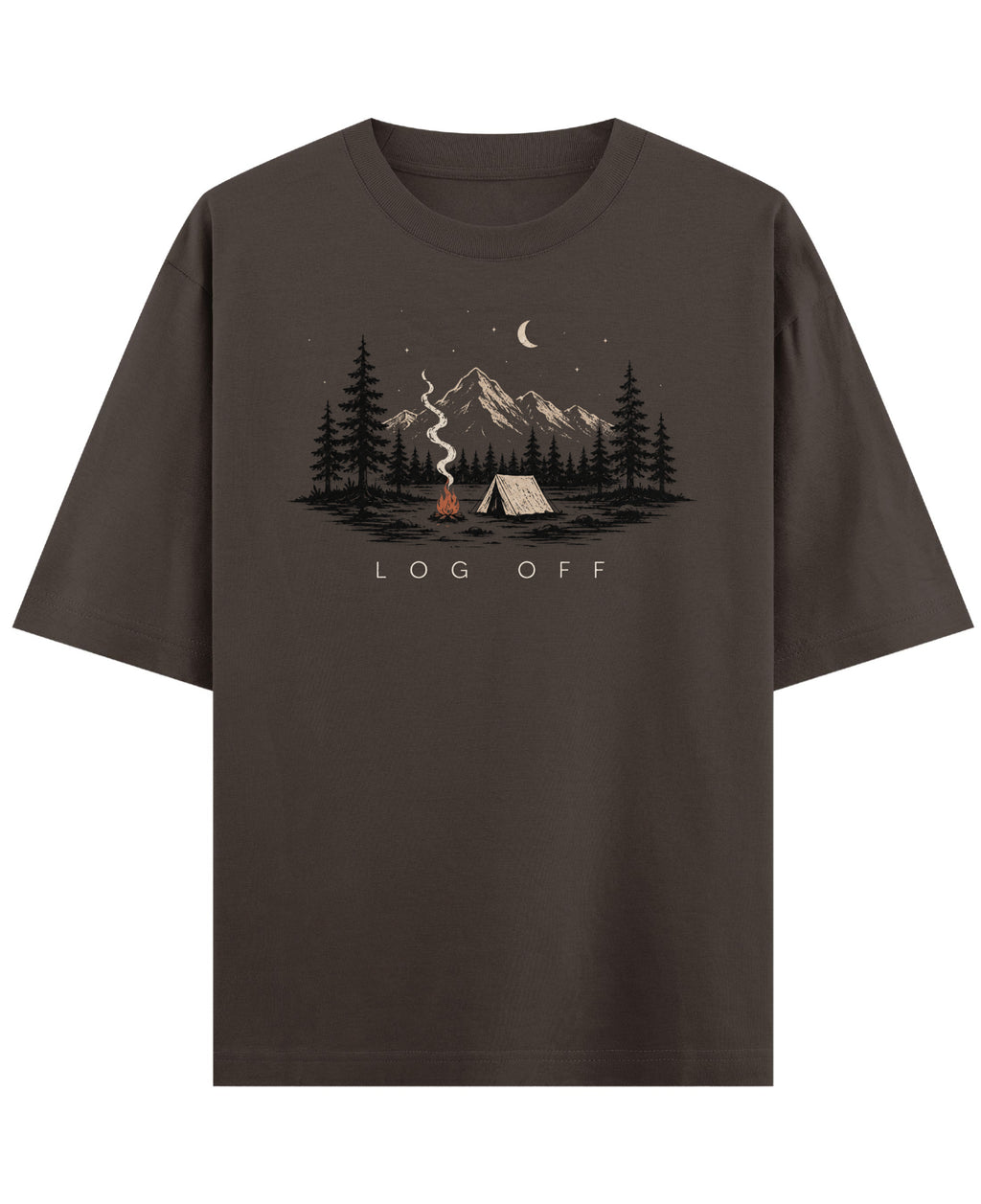 Coffee Oversized T-Shirt Front Design