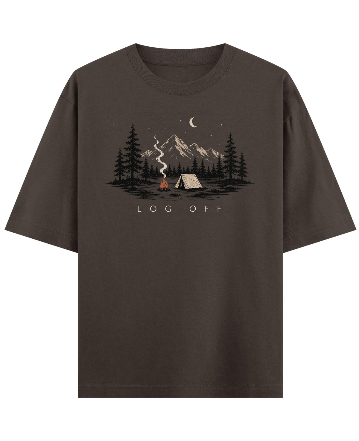 Coffee Oversized T-Shirt Front Design