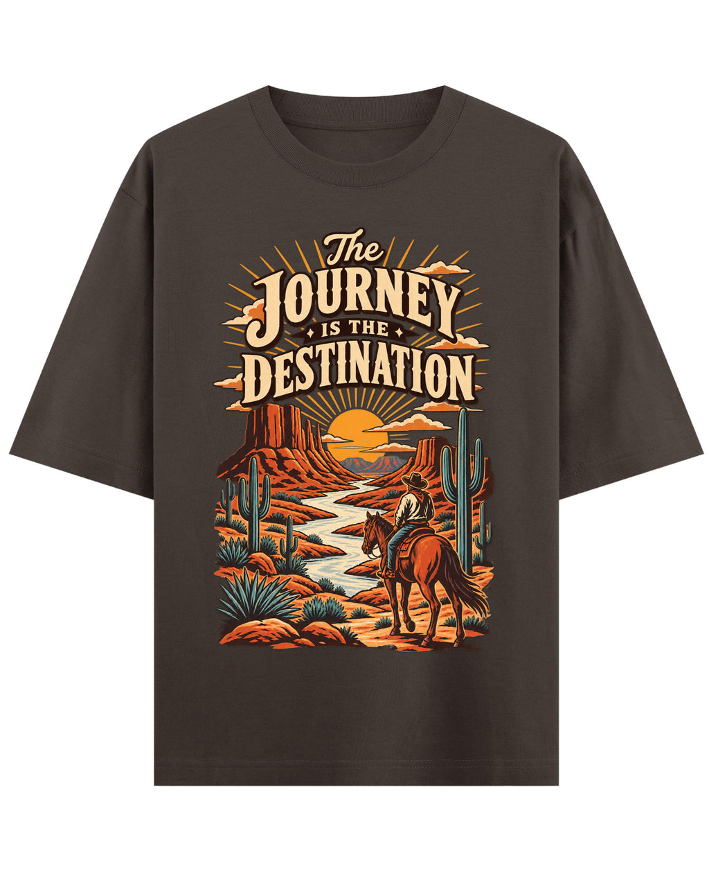 Coffee Oversized T-Shirt Front Design