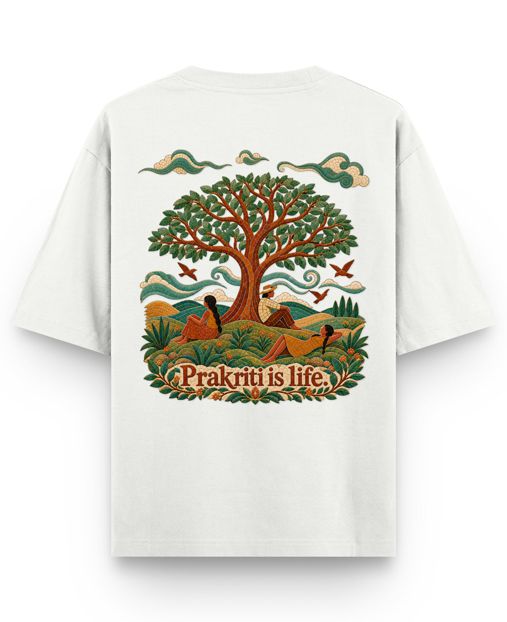 Off White Oversized T-shirt Back Design