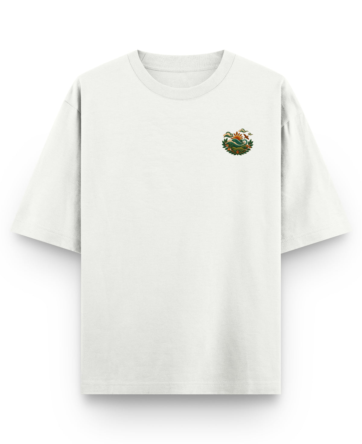 Off White Oversized T-shirt Front Design