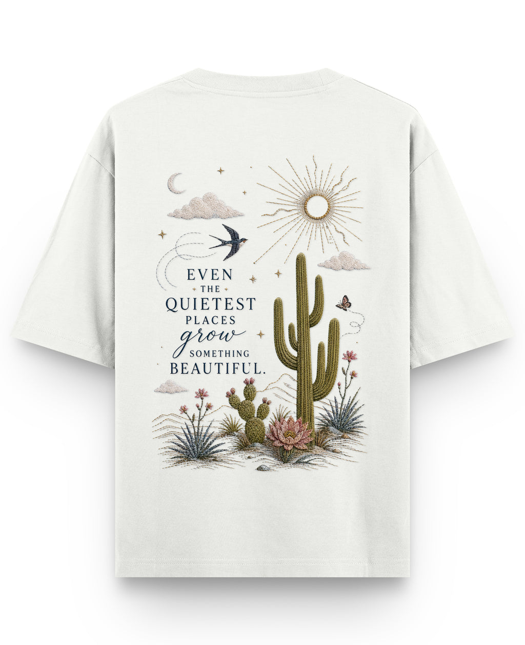 Off White Oversized T-shirt Back Design