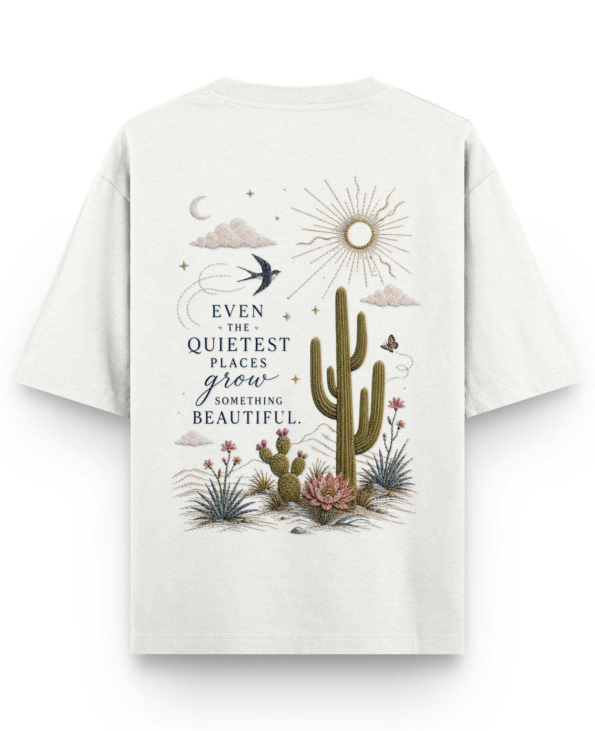 Off White Oversized T-shirt Back Design