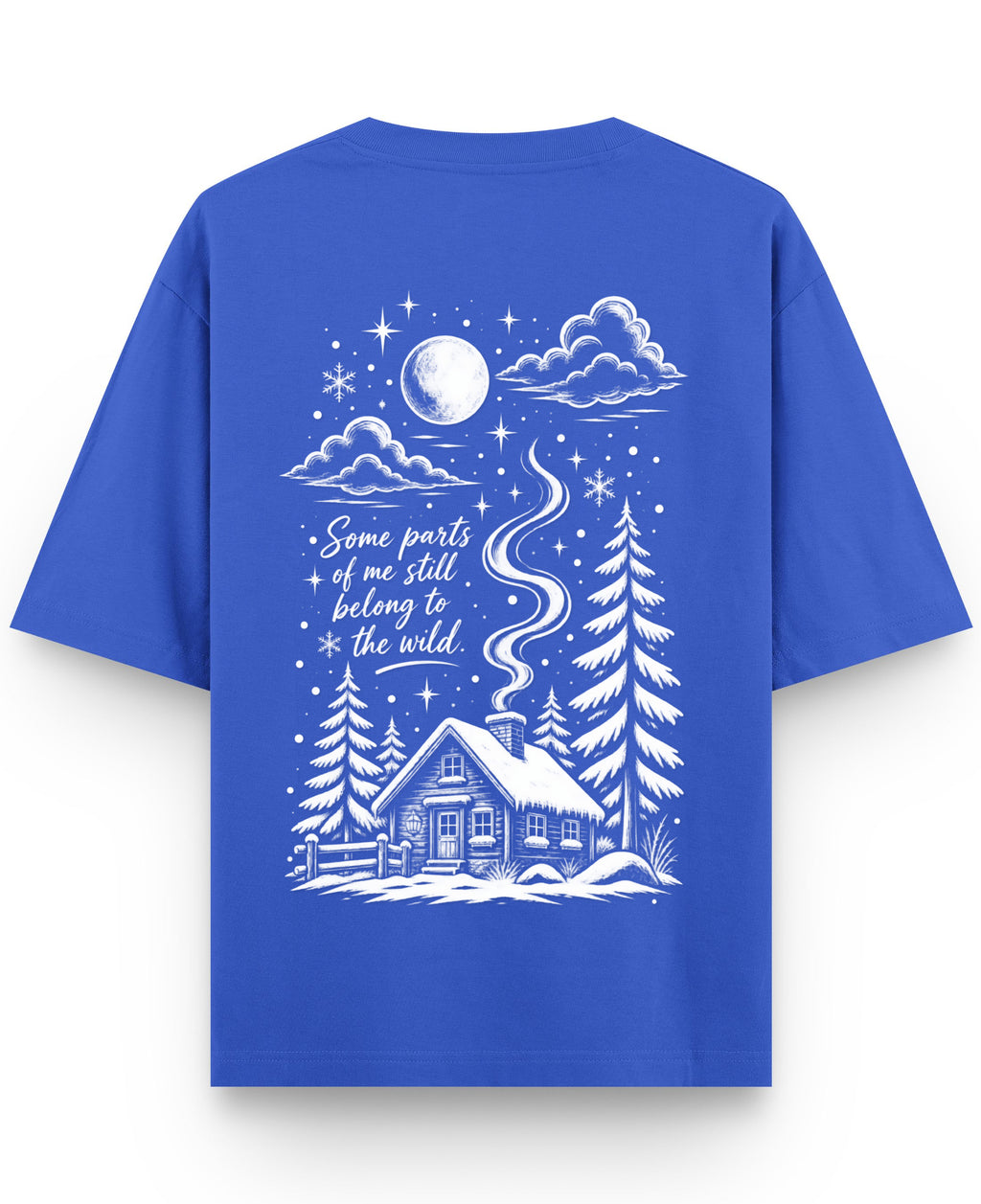 Royal Blue Oversized T-Shirt Back Design
