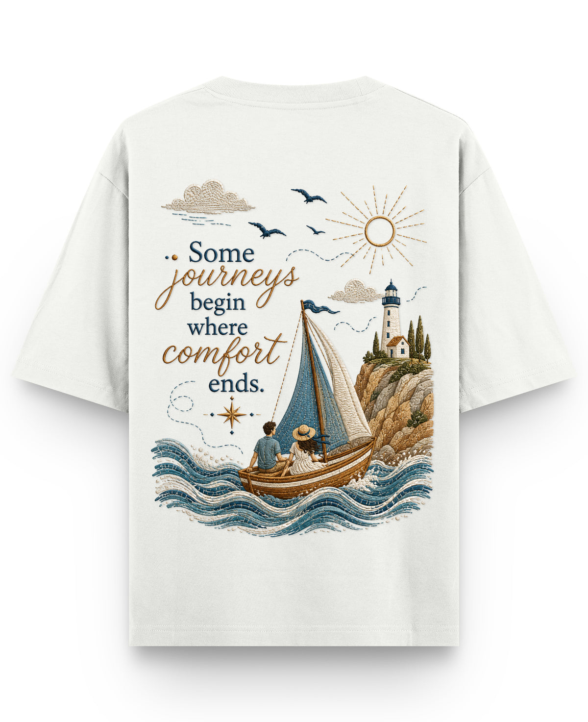 Off White Oversized T-shirt Back Design