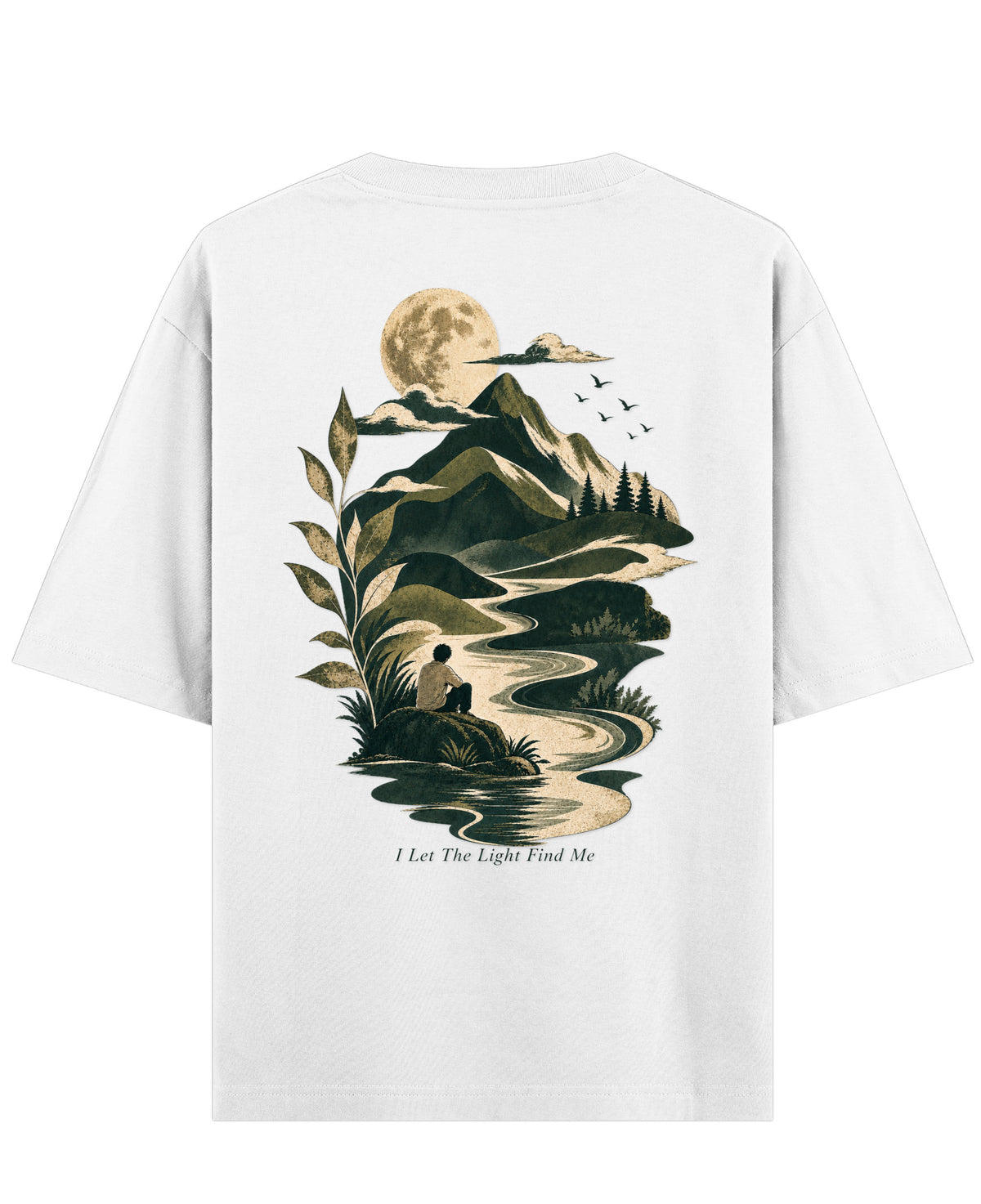 White Oversized T-shirt Back Design
