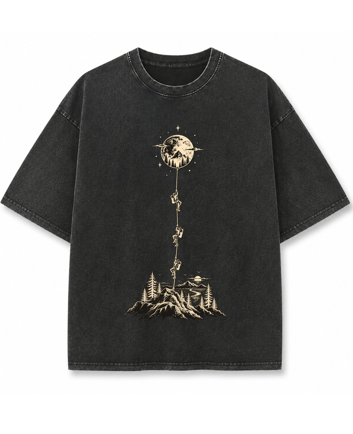 Vintage Fade Wash Oversized T-shirt Front Design